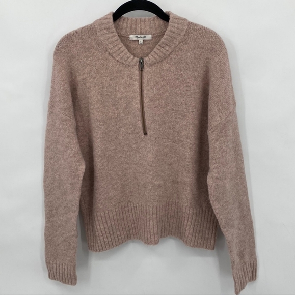 Madewell York Half Zip Pullover Sweater Wool Alpaca Blend Preppy Casual Small - Picture 4 of 11